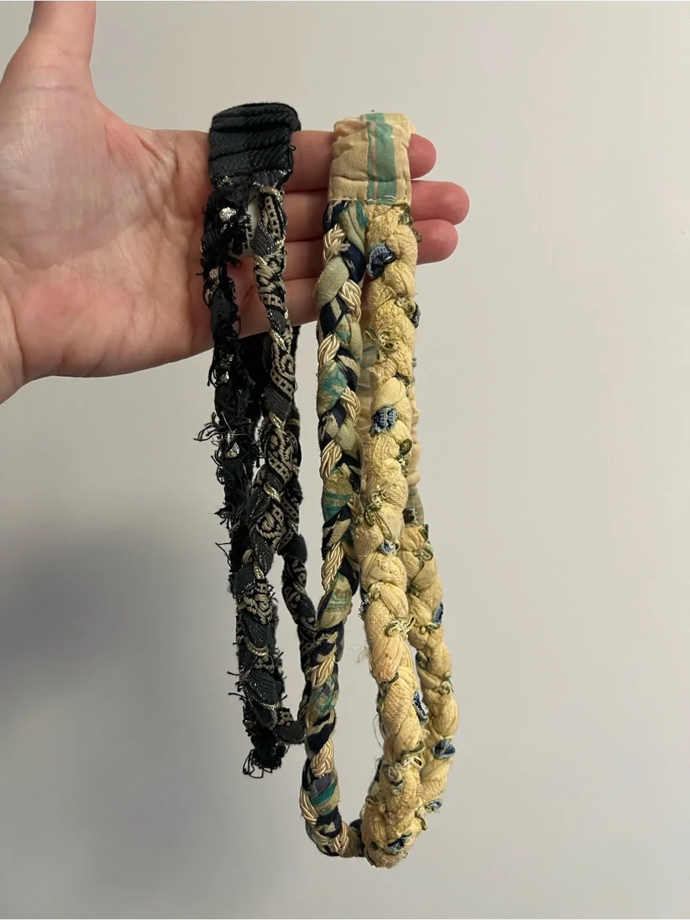 Y2K Free People ✨Braided Fabric Headbands - set of 2